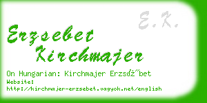 erzsebet kirchmajer business card